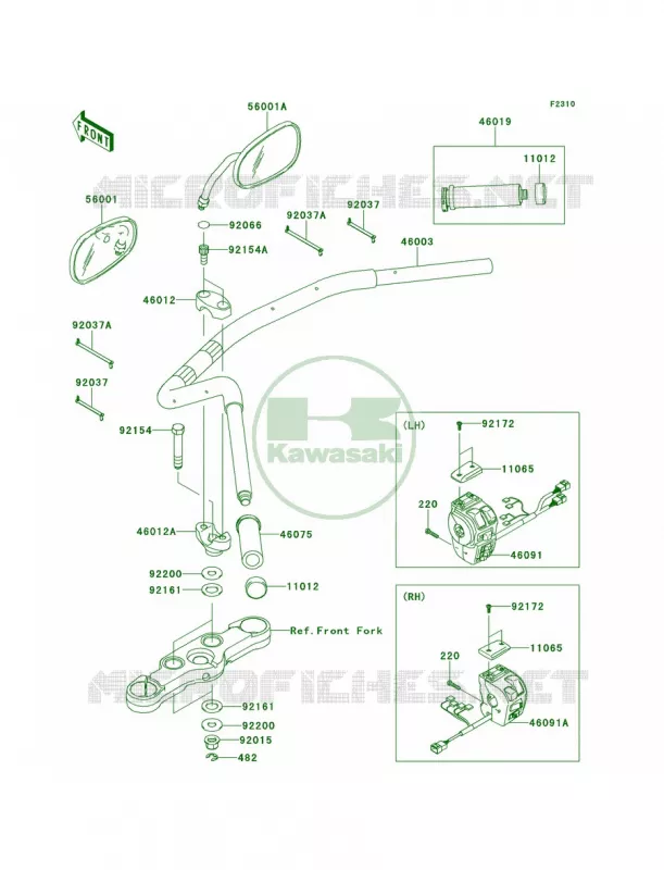 Handlebar Kawasaki MOTOS 1700 2013 Vulcan 1700 Vaquero  VN1700JDFA